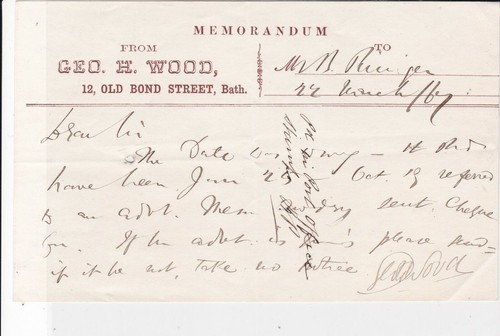Geo wood old bond - geo., h.